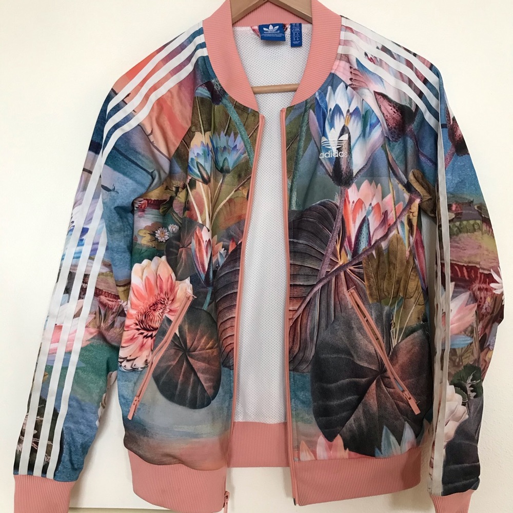 Floral print bomber jacket